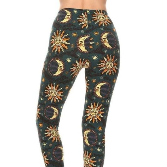 Sun & Moon Celestial Astrology Leggings Killstar - Picture 2 of 3
